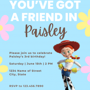 Toy Story Birthday Invitation